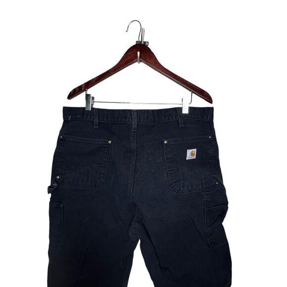 Carhartt Double Knee Black Dungaree Fit Pants 40X32 - Picture 6 of 8